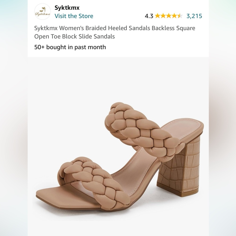 Syktkmx Braided Heeled Sandals